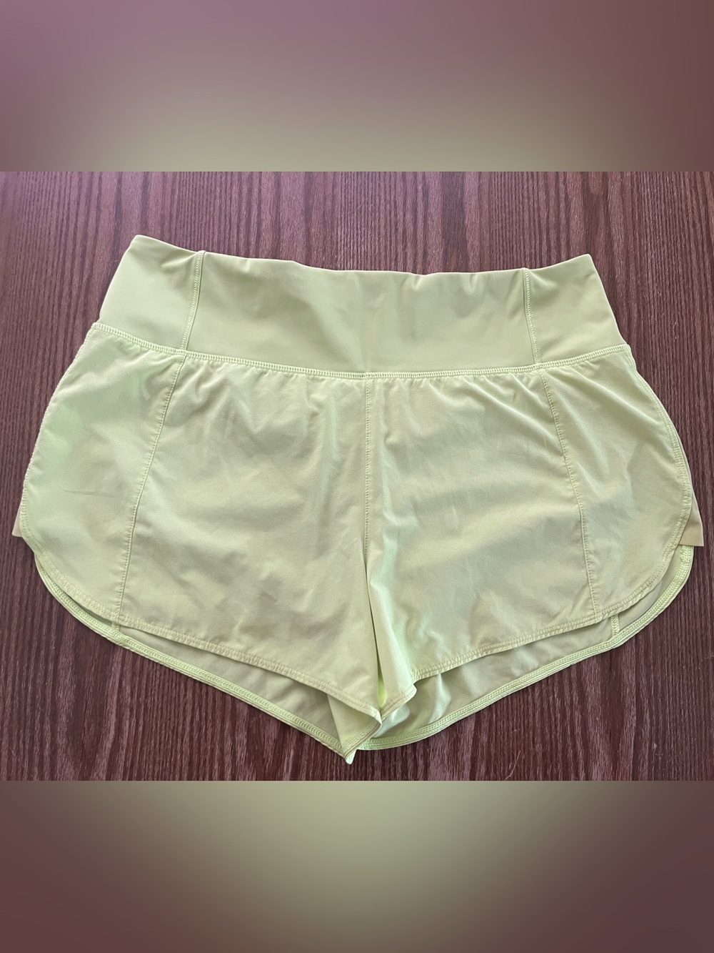 Athleta Women’s Yellow High-Rise Running Shorts size medium